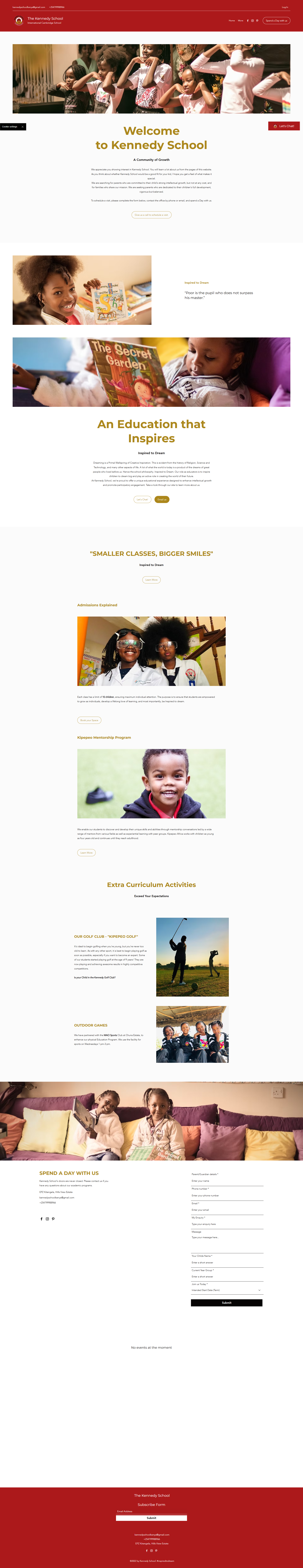 Mobile application screenshots of a school management app showing attendance and messaging features
